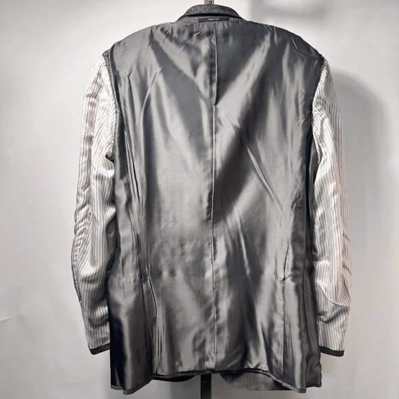 ERMENEGILDO ZEGNA Over Checked Two-Piece Wool Suit Trofeo 600 Gray 48R Italy - Picture 7 of 16